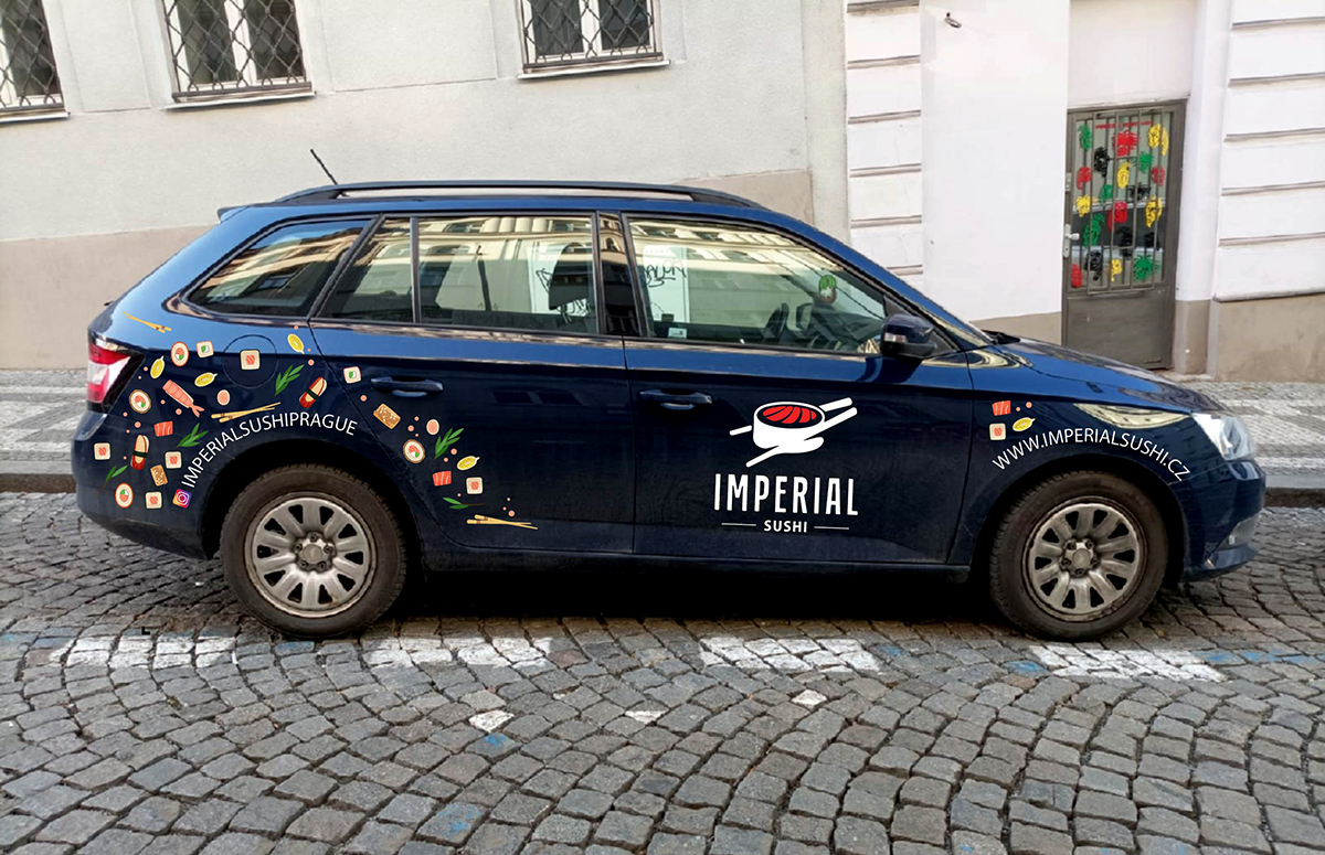 Polepy vozidel Imperial Sushi